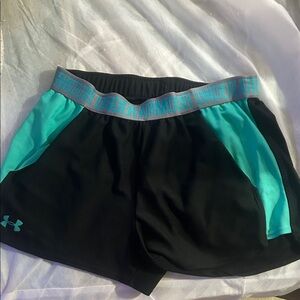 Under Armour Women's Athletic Shorts in Black and Teal